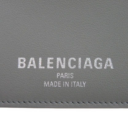 Balenciaga Coin Case 810902 2Abgg 1181 Smooth Scarf Skin Gray Current Unused New Logo Foil Stamping