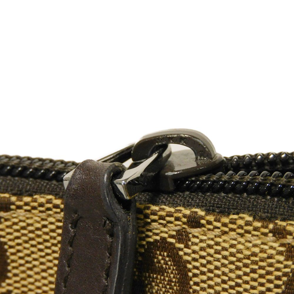 Gucci Shoulder Bag 145857 Gg Canvas X Calf Leather Beige Gg Canvas Perforated Leather Messenger Bag