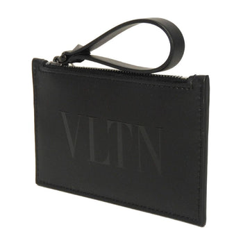 Valentino Coin Case 1Y0P0540Bhy Smooth Calfskin Leather Black Calfskin Rfid Unused One Studs Vltn