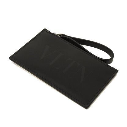Valentino Coin Case 1Y0P0540Bhy Smooth Calfskin Leather Black Calfskin Rfid Unused One Studs Vltn