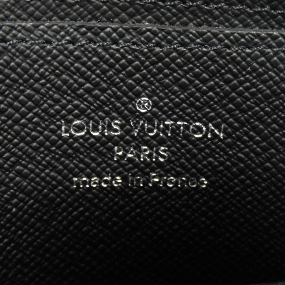 Louis Vuitton Coin Case M81662 Monogram Eclipse Canvas X Grain Leather Noir Monogram Eclipse Zippy