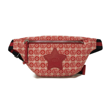 Gucci Sling Bag 502095 Fabbd 6479 Cotton Canvas X Calf Leather Red Gg Web Cotton Unused Chilled