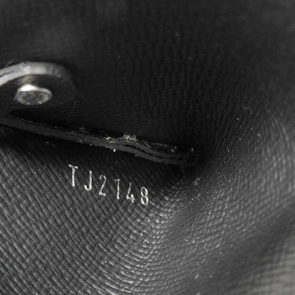 Louis Vuitton Coin Case N61235 Damier Graphite Canvas Noir Logo Black Checkered Key Ring Unused