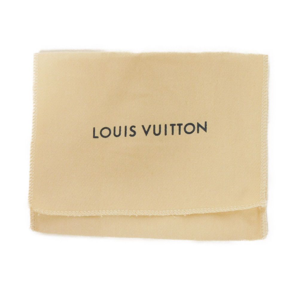 Louis Vuitton Coin Case N61235 Damier Graphite Canvas Noir Logo Black Checkered Key Ring Unused