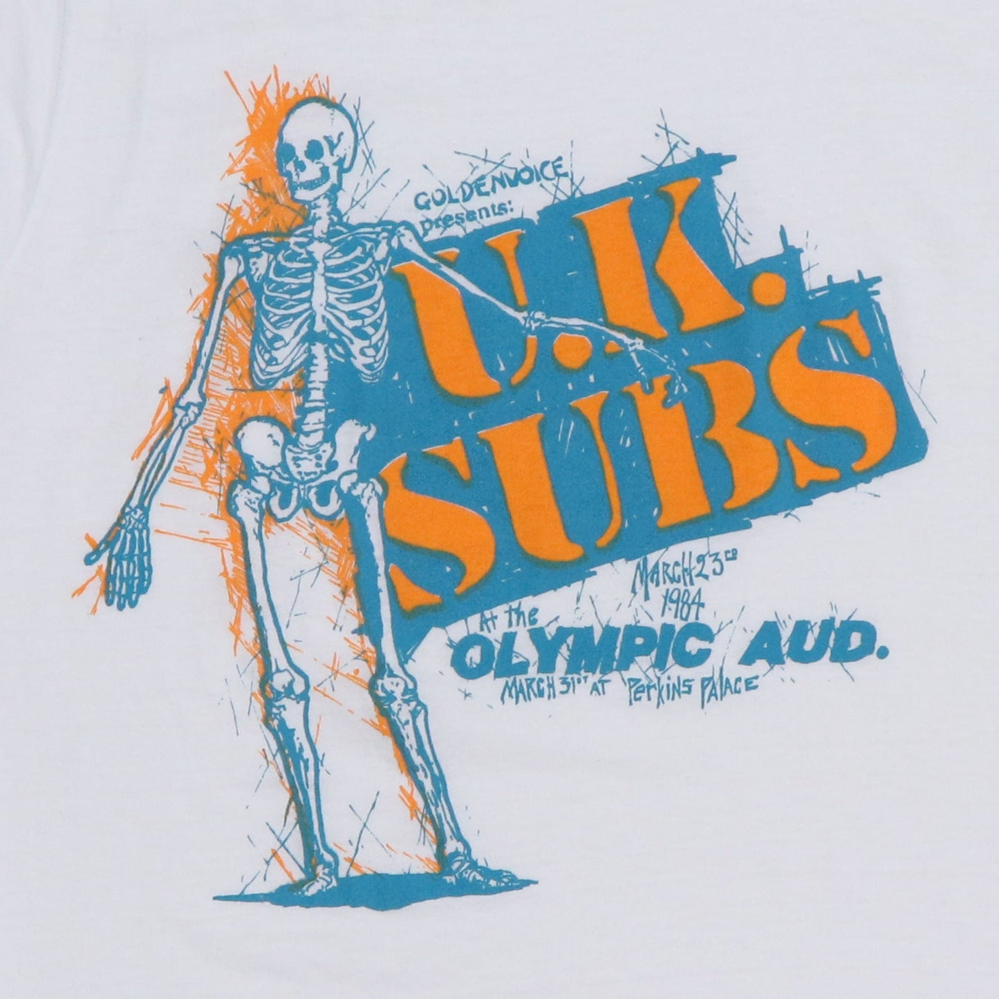 1984 Uk Subs Goldenvoice Concert Shirt