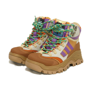 Gucci Boots 721394 Faaw 59762 Fabric Multicolor Trefoil Logo Adidas Trekking Shoes 34