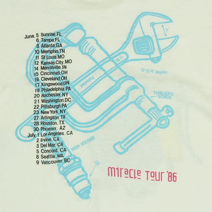 1986 Mike And The Mechanics Miracle Tour Shirt