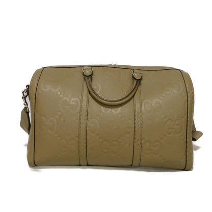 Gucci Boston Duffel Bag 725282 Aaby7 2801 Jumbo Gg Leather Taupe Double G Embossed Jumbo Gg Medium