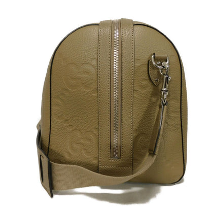 Gucci Boston Duffel Bag 725282 Aaby7 2801 Jumbo Gg Leather Taupe Double G Embossed Jumbo Gg Medium