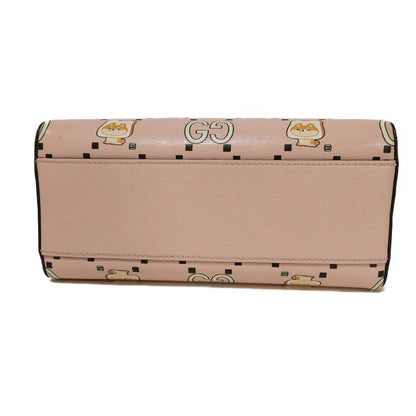 Gucci Handbag 724606 Aabuy 8442 Calf Leather Light Pink Gg Offdia Animal Print Mini Bag