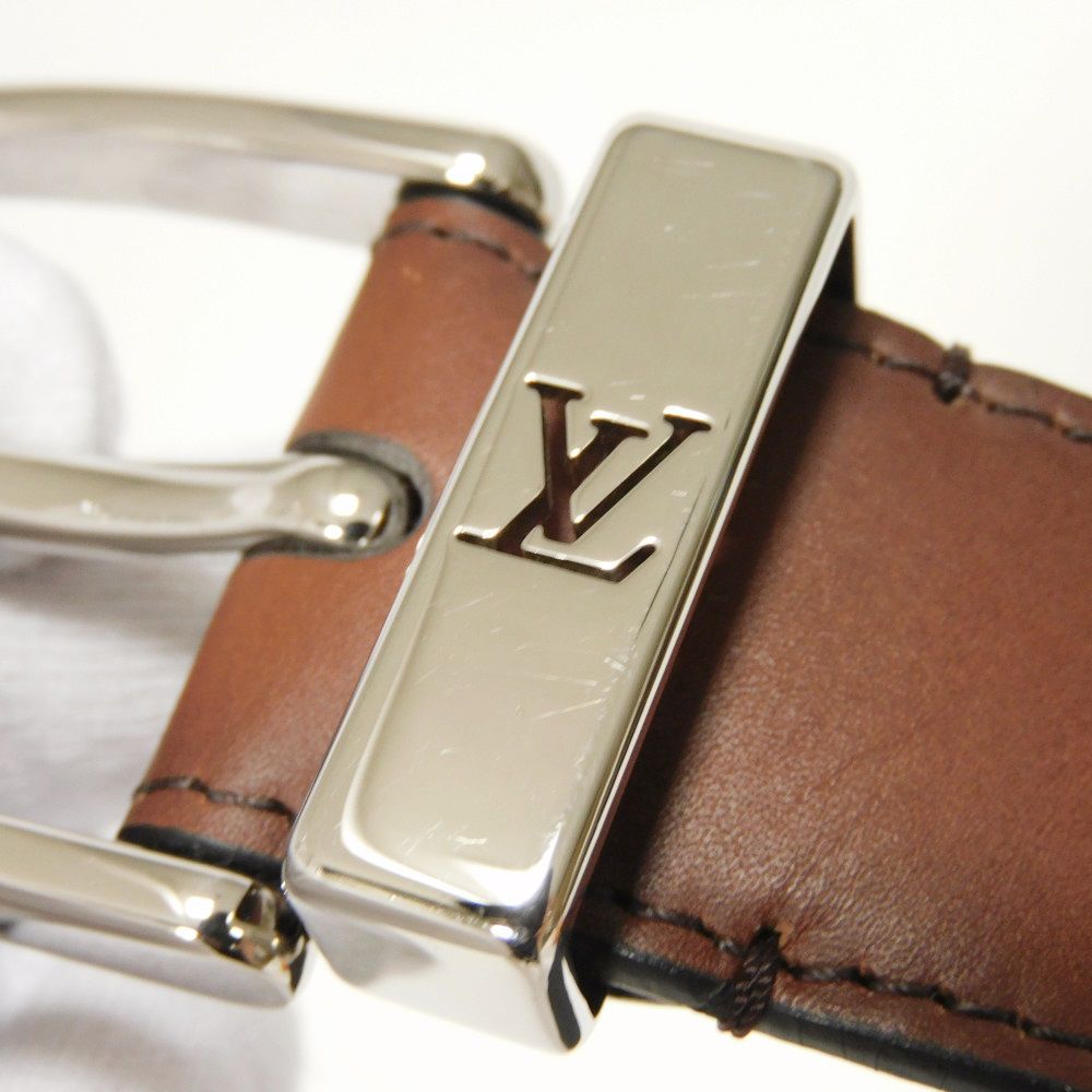 Louis Vuitton Belt M0092U Cuir Ombre Leather Akajou Cure Ombre Saint Tulle Pont Neuf 35Mm