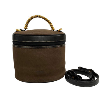 Loewe Shoulder Bag Suede, Leather Brown Twist Handle Velazquez Women