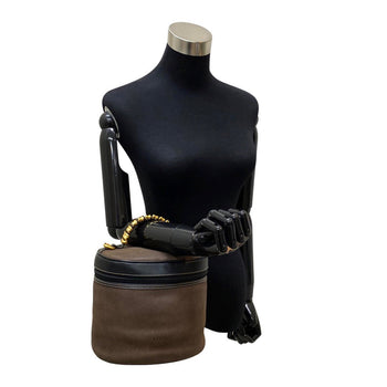 Loewe Shoulder Bag Suede, Leather Brown Twist Handle Velazquez Women