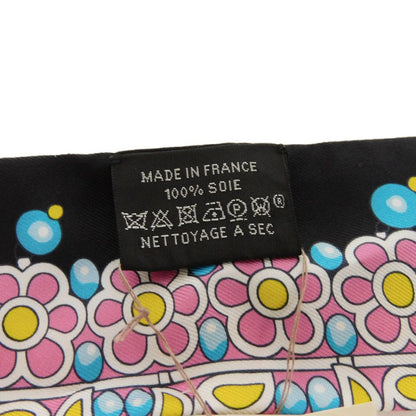 Hermes Scarf Silk Ciel X Black X Rose Maharajah Trinkets Twilly