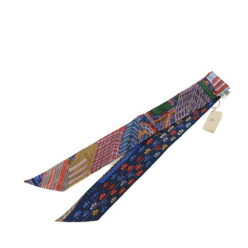 Hermes Scarf Silk Blue X Rose X Veil Pantin City Twilly