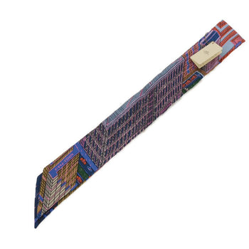 Hermes Scarf Silk Blue X Rose X Veil Pantin City Twilly