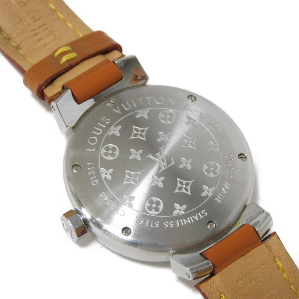 Louis Vuitton Watches Quartz Q13114 Stainless Steel, Leather Brown Tambour Brown Dial Women