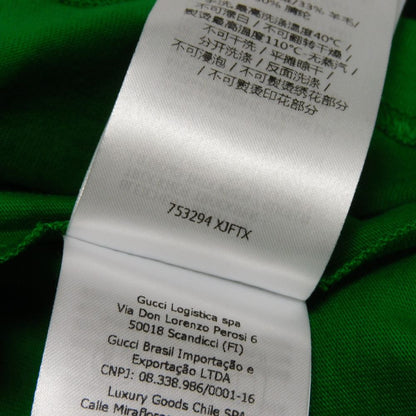 Gucci Short Sleeve T-Shirt 753294 Xjftx 3229 Cotton Green Lovers Pleasure Club G Logo Cat Star