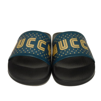 Gucci Sandals 522023 Supreme Canvas (Polyurethane Coating) X Calf Leather X Rubber Turquoise Sega