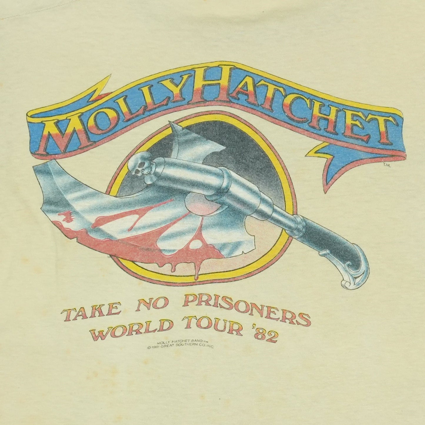 1982 Molly Hatchet Take No Prisoners Tour Shirt