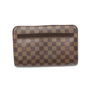 Louis Vuitton Business Bag N51993 Damier Canvas Brown Clutch Bag Damier Ebene Saint Louis Mens