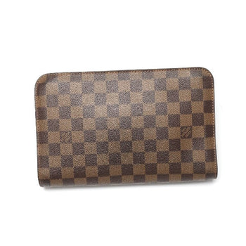 Louis Vuitton Business Bag N51993 Damier Canvas Brown Clutch Bag Damier Ebene Saint Louis Mens