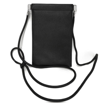 Martin Margiela Shoulder Bag Sa1Vz0002 Grainy Calf Leather Black 4Stitch Smartphone Pouch