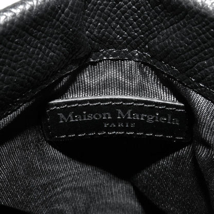 Martin Margiela Shoulder Bag Sa1Vz0002 Grainy Calf Leather Black 4Stitch Smartphone Pouch