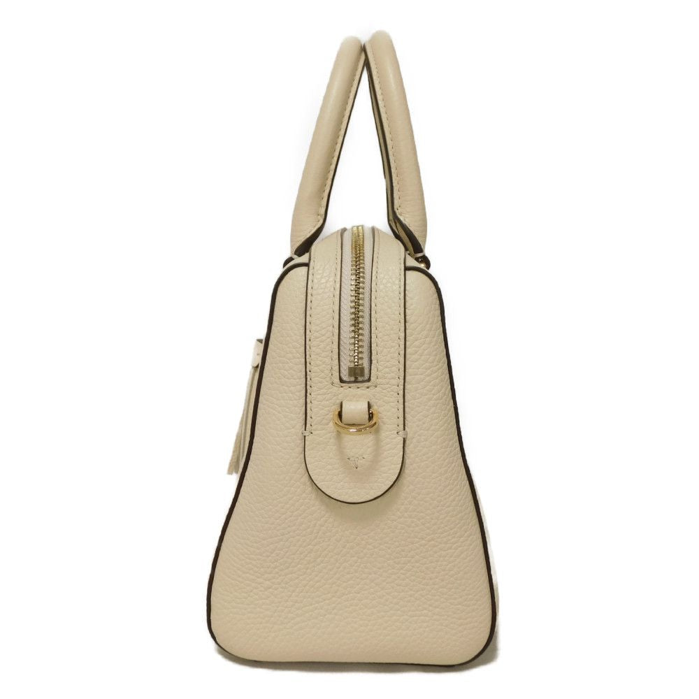 Tory Burch Handbag 84777 Calf Leather (Embossed) Ivory Double T Logo Thea Webb Small Satchel