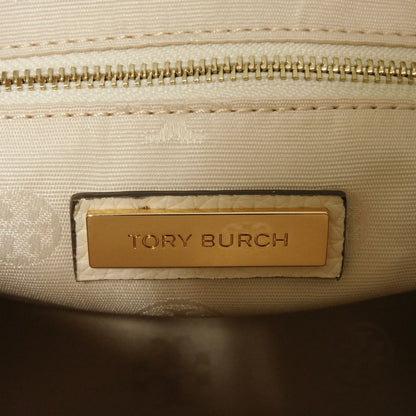 Tory Burch Handbag 84777 Calf Leather (Embossed) Ivory Double T Logo Thea Webb Small Satchel