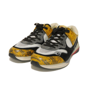 Gucci Sneakers 592345 1Lh10 7665 Calf Leather X Suede Multicolor G Logo Ultrapace Yellow Daeju
