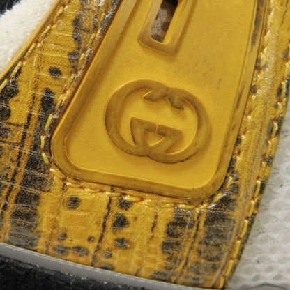 Gucci Sneakers 592345 1Lh10 7665 Calf Leather X Suede Multicolor G Logo Ultrapace Yellow Daeju