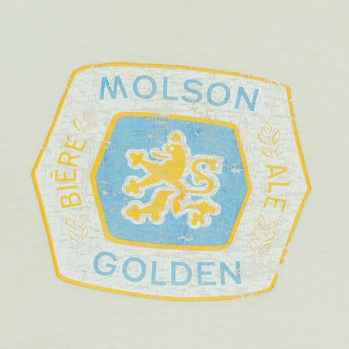 1970S Molson Golden Beer Champion Blue Bar Shirt