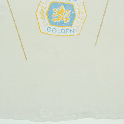 1970S Molson Golden Beer Champion Blue Bar Shirt