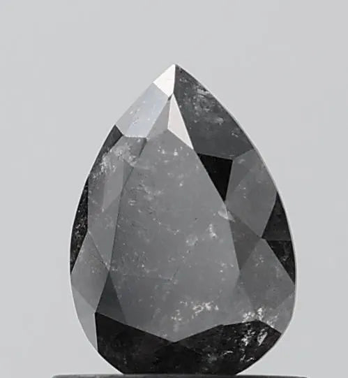 0.83ct Pear Natural Diamond (Fancy Black, Clarity VS2, Cut EX, GIA)