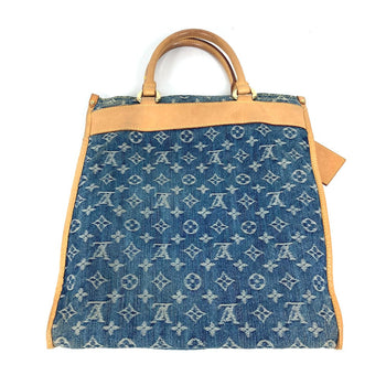 Louis Vuitton Shoulder Bag M95018 Monogram Denim Blue Monogram Denim Flat Shopper Women