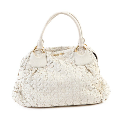Miumiu Handbag Others White Miumiu Mew Mew Sacca 2 Manici Women