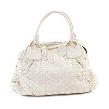Miumiu Handbag Others White Miumiu Mew Mew Sacca 2 Manici Women
