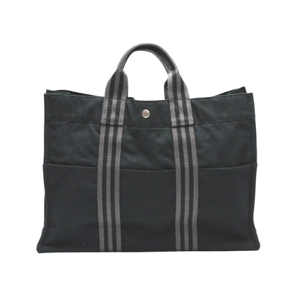 Hermes Tote Bag Cotton Black Tote Bag Fool Toemm Her Line Women(Unisex)