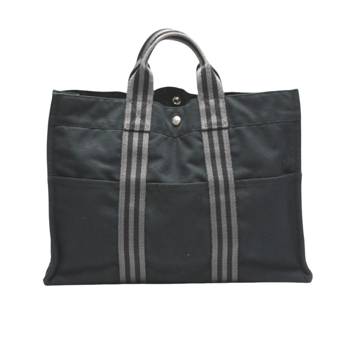 Hermes Tote Bag Cotton Black Tote Bag Fool Toemm Her Line Women(Unisex)