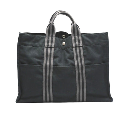 Hermes Tote Bag Cotton Black Tote Bag Fool Toemm Her Line Women(Unisex)