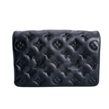 Louis Vuitton Shoulder Bag M82116 Lambskin Black Monogram Pochette Coussin