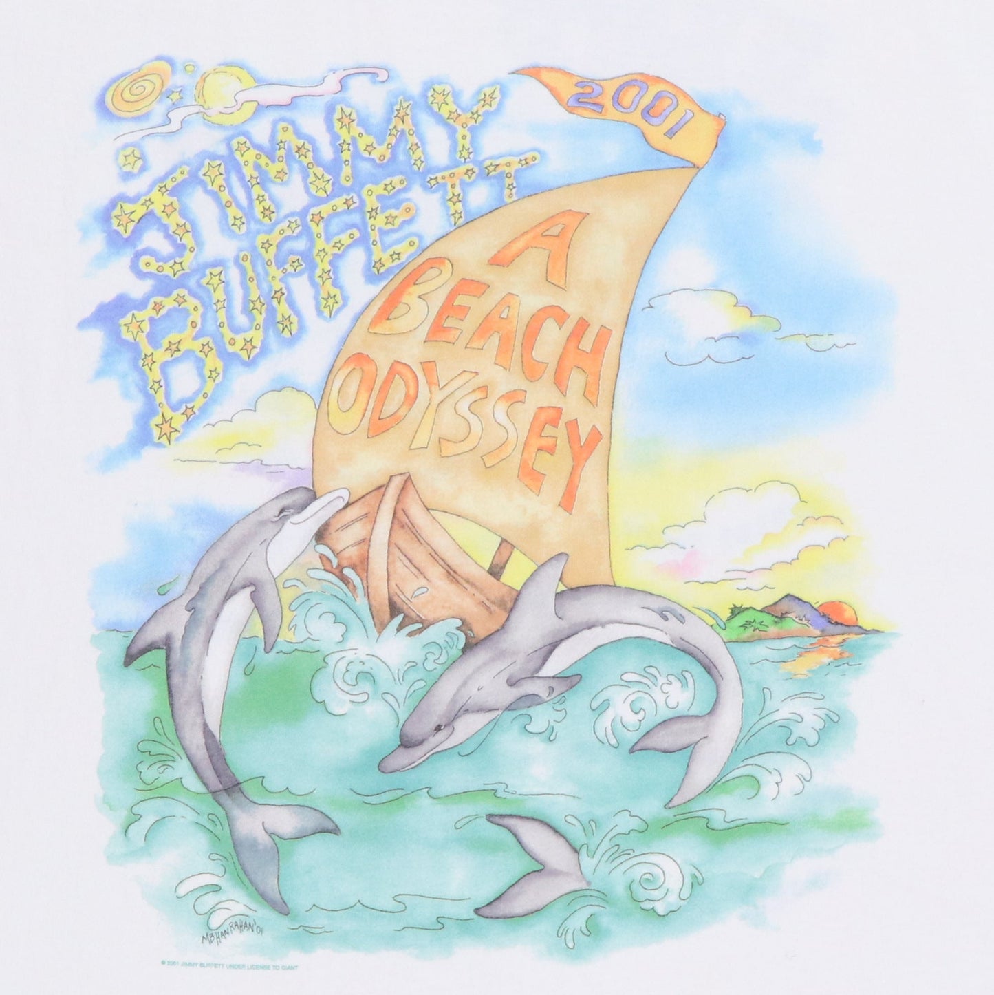 2001 Jimmy Buffett A Beach Odyssey Tour Shirt