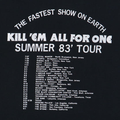 1983 Metallica Raven Kill Em All For One Tour