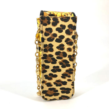 Versace Shoulder Bag Pvc / Leather Yellow Pochette Bag Vintage Leopard Leopard Print Leopard Women