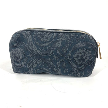 Versace Pouch Canvas Black Type Logo Women