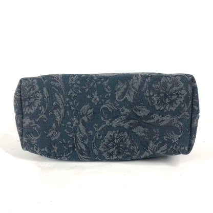 Versace Pouch Canvas Black Type Logo Women