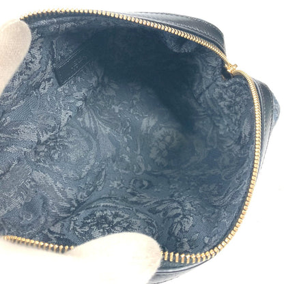 Versace Pouch Canvas Black Type Logo Women