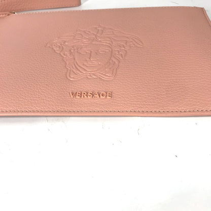 Versace Clutch Bag Leather Pink Bag Pouch Medusa Women