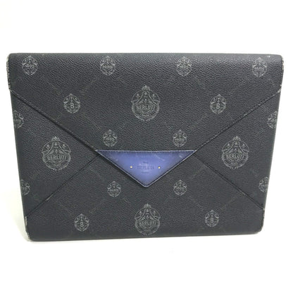 Berluti Clutch Bag Leather Black Logo Mens